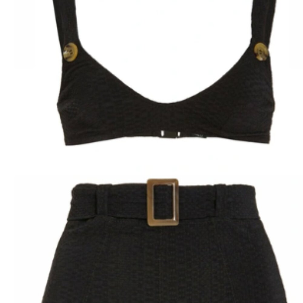 Lisa Marie Fernandez Black High-Waisted Bikini Set - Size 1 (US 2-4) - Picture 10 of 10